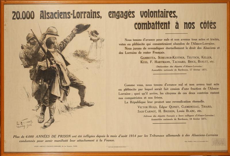 Les engagés volontaires d'Alsace-Lorraine (titre factice), Émile Friant, 1916