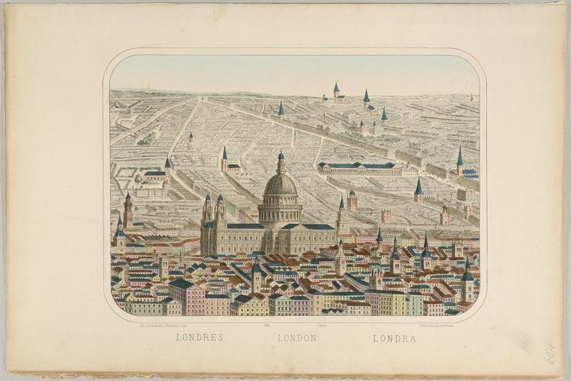 LONDRES. (titre inscrit, français, allemand, anglais), Camille Burckardt, 1880-1889