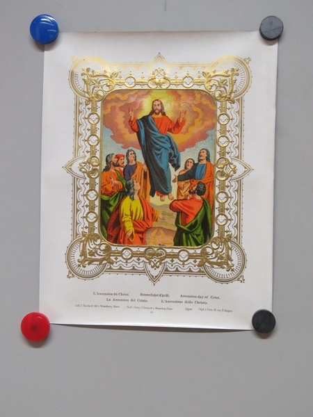 L'ascension du Christ. (titre inscrit, allemand, français, espagnol, anglais, italien), Camille Burckardt, 1880-1888
