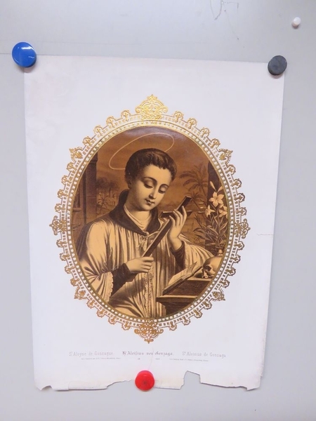 St. Aloyse de Gonzague. (titre inscrit, français, allemand), Camille Burckardt, 1880-1888