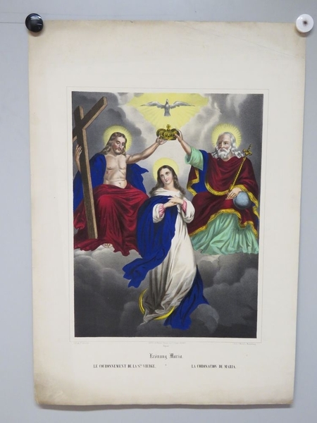 LE COURONNEMENT DE LA STE. VIERGE. (titre inscrit, allemand, français, espagnol), P. Sevestre, 1865-1869