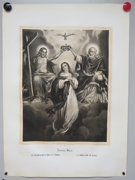 LE COURONNEMENT DE LA STE. VIERGE. (titre inscrit, allemand, français, espagnol), P. Sevestre, 1865-1869