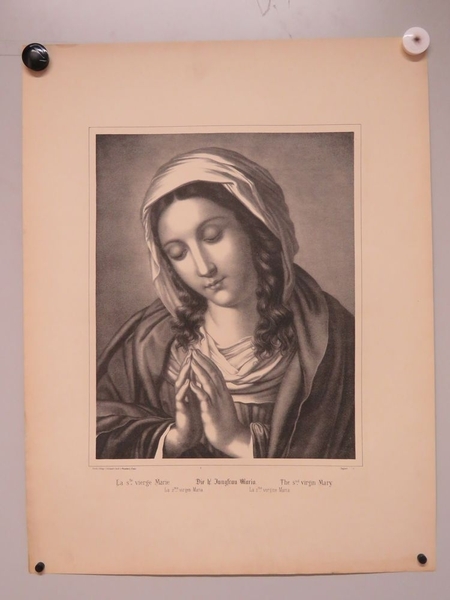La Ste,, vierge Marie. (titre inscrit, français, allemand, anglais, espagnol, italien)_0