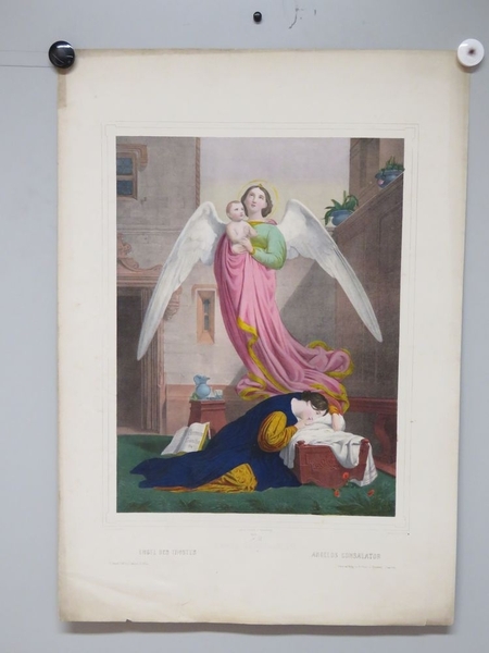 L'ANGE CONSOLATEUR. (titre inscrit, français, allemand, espagnol), Charles Vallet, 1865-1869