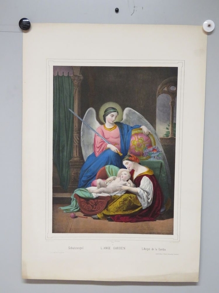 L'ANGE GARDIEN. (titre inscrit, allemand, français, espagnol), Charles Vallet, 1865-1869