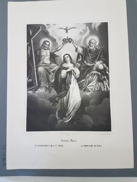 LE COURONNEMENT DE LA STE. VIERGE. (titre inscrit, allemand, français, espagnol), P. Sevestre, 1865-1869