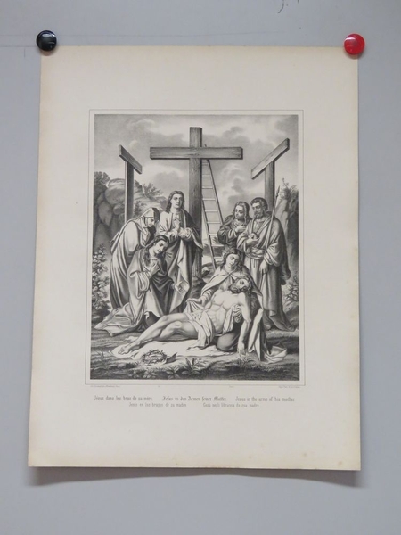 Jésus dans les bras de sa mère. (titre inscrit, français, allemand, anglais, espagnol, italien), Camille Burckardt, 1880-1888