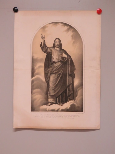 JE SUIS LA VOIE, LA VÉRITÉ ET LA VIE : PERSONNE NE VIENT AU PÈRE QUE PAR MOI. (titre inscrit, allemand, français, anglais), Camille Burckardt, 1880-1888
