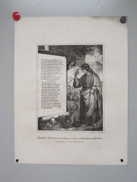 LE MIROIR DU VRAI CHRETIEN. (titre inscrit, allemand, français), Jean Frédéric Wentzel, 1863-1865