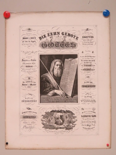 Die zehn gebote. (titre inscrit, allemand) Les dix commandements. (titre traduit), Jean Frédéric Wentzel, 1865-1869