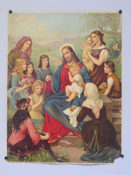 Christ l'ami des enfants. (titre inscrit, allemand, français, anglais, italien, espagnol), R. Halm, 1899