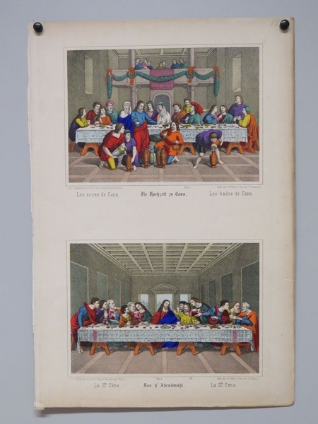 Les noces de Cana. (titre inscrit, français, allemand, espagnol) ; La Ste. Cène (titre inscrit, français, allemand, espagnol)_0