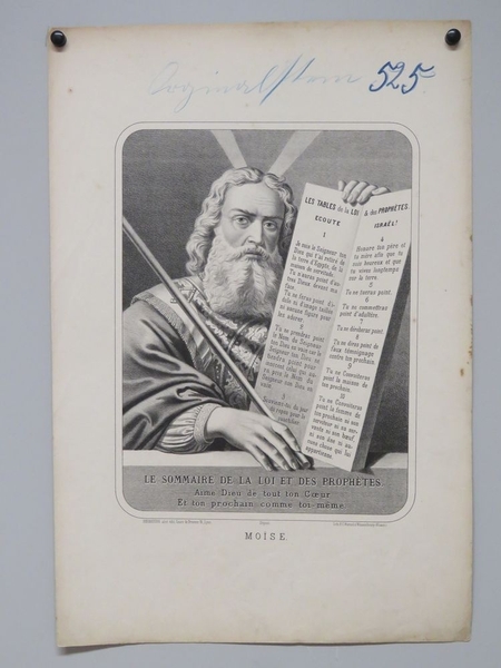 MOÏSE. (titre inscrit, français), Aîné Bernasconi, 1869-1880