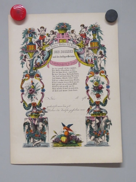 Im Namen Gottes des Vaters, des Sohnes und des heiligen geistes. (titre inscrit, allemand) Au nom de Dieu le Père, le Fils et le Saint-Esprit. (titre traduit)_0
