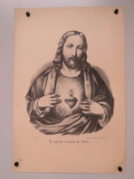El sagrado corazon de Jesus. (titre inscrit, espagnol). Le sacré coeur de Jésus. (titre traduit)_0