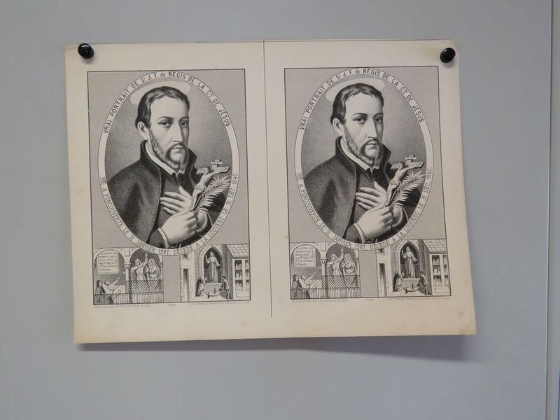 VRAI PORTRAIT DE St. J. F. de REGIS DE LA Cie DE JESUS (titre inscrit, français), Camille Burckardt, 1880-1888
