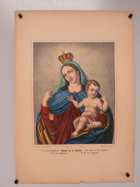 Ne. De. du Scapulaire. (titre inscrit, français, allemand, anglais, espagnol, italien), Camille Burckardt, 1880-1888