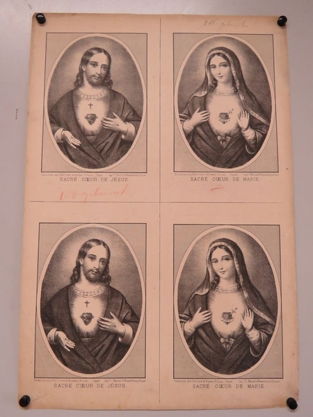 SACRE COEUR DE JESUS. / SACRE COEUR DE MARIE. (titre inscrit, français), Aîné Bernasconi, 1869-1880