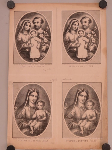 JESUS MARIE, JOSEPH. / STE. MARIE ET L'ENFANT JESUS. (titre inscrit, français), Aîné Bernasconi, 1869-1880