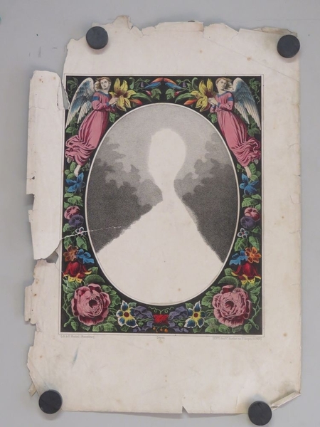 médaillon sans image dans un décor floral (titre factice), Jean Frédéric Wentzel, 1863-1865