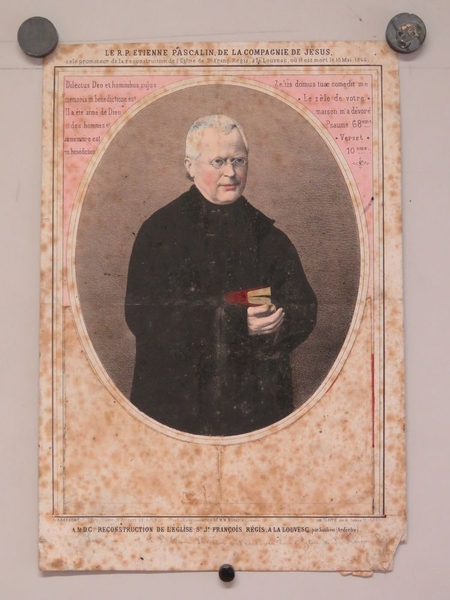 Le R. P. Etienne Pascalin, de la compagnie de Jésus. (recto) (titre inscrit) ; Sainte aux 3 lions. (verso) (titre factice)_0