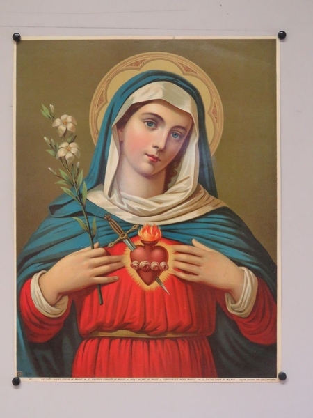 LE TRES-SAINT COEUR DE MARIE. (titre inscrit, français, espagnol, anglais, allemand, italien), Fridolin Leiber, 2e moitié 19e siècle