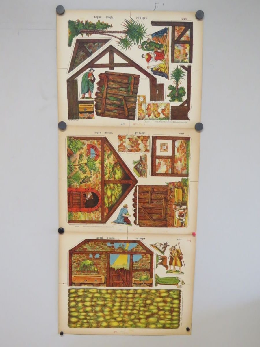 Krippe (3 bogig) (titre inscrit, allemand) ; Crèche (3 parties) (titre traduit), René Ackerman, 1906-1913