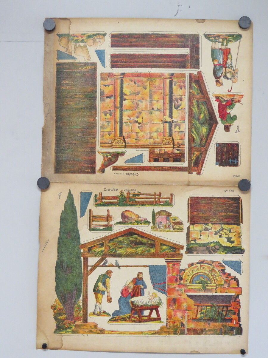 Crèche 2 feuilles. (titre inscrit), René Ackerman, 1906-1913