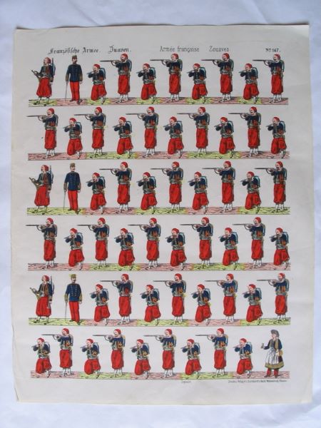 Armée française Zouaves., Camille Burckardt, 4e quart 19e siècle