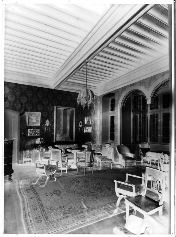 Château de Woerth : salon du rez-de-chaussée (titre factice), frères et cie Grieshaber, 4e quart 19e siècle, 1ère moitié 20e siècle