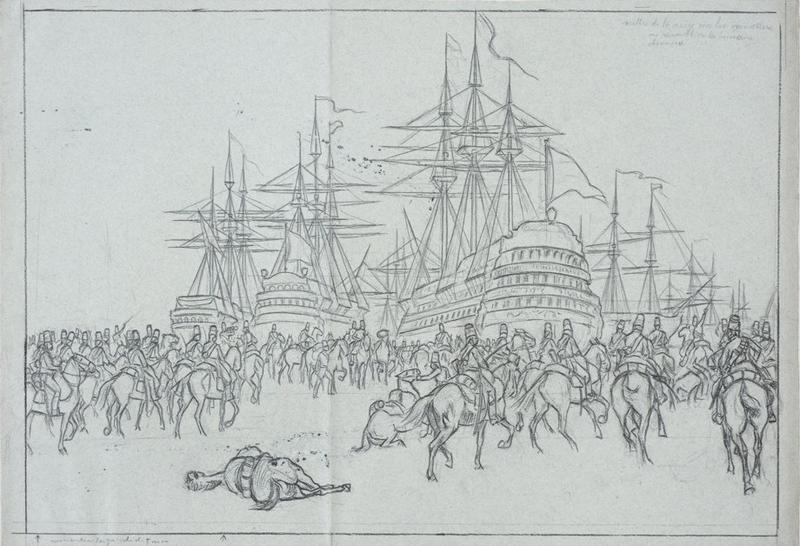Prise de la flotte hollandaise par la cavalerie française (janvier 1795), Victor Huen, 1908 (?)