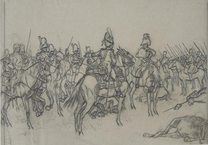 Les grenadiers à cheval de la garde à Eylau (7 février 1807), Victor Huen, 1908 (?)
