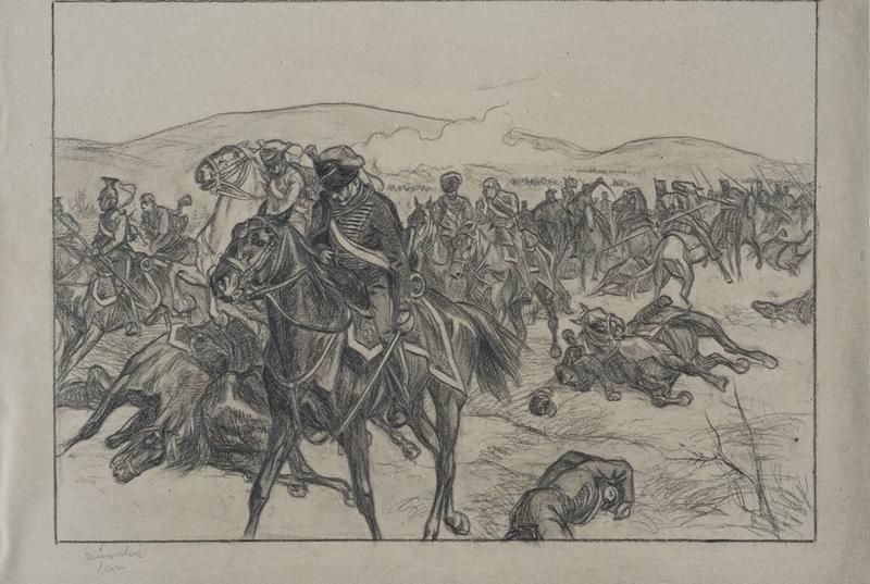 La charge des 'six cents' (brigade légère anglaise) à Baclava (25 octobre 1854), Victor Huen, 1908 (?)