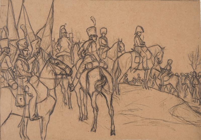 Scène militaire, Victor Huen, 1908 (?)