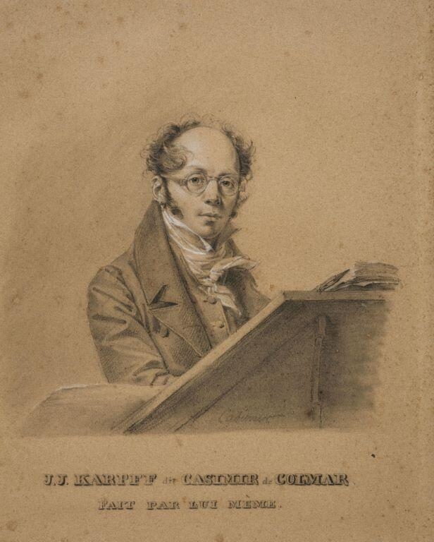 Autoportrait au pupitre, Jean-Jacques Karpff, 1810-1820