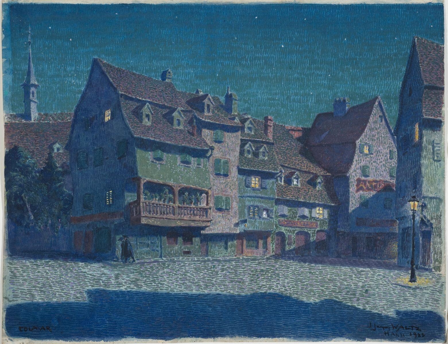 La rue des têtes au clair de lune, Hansi, 1922