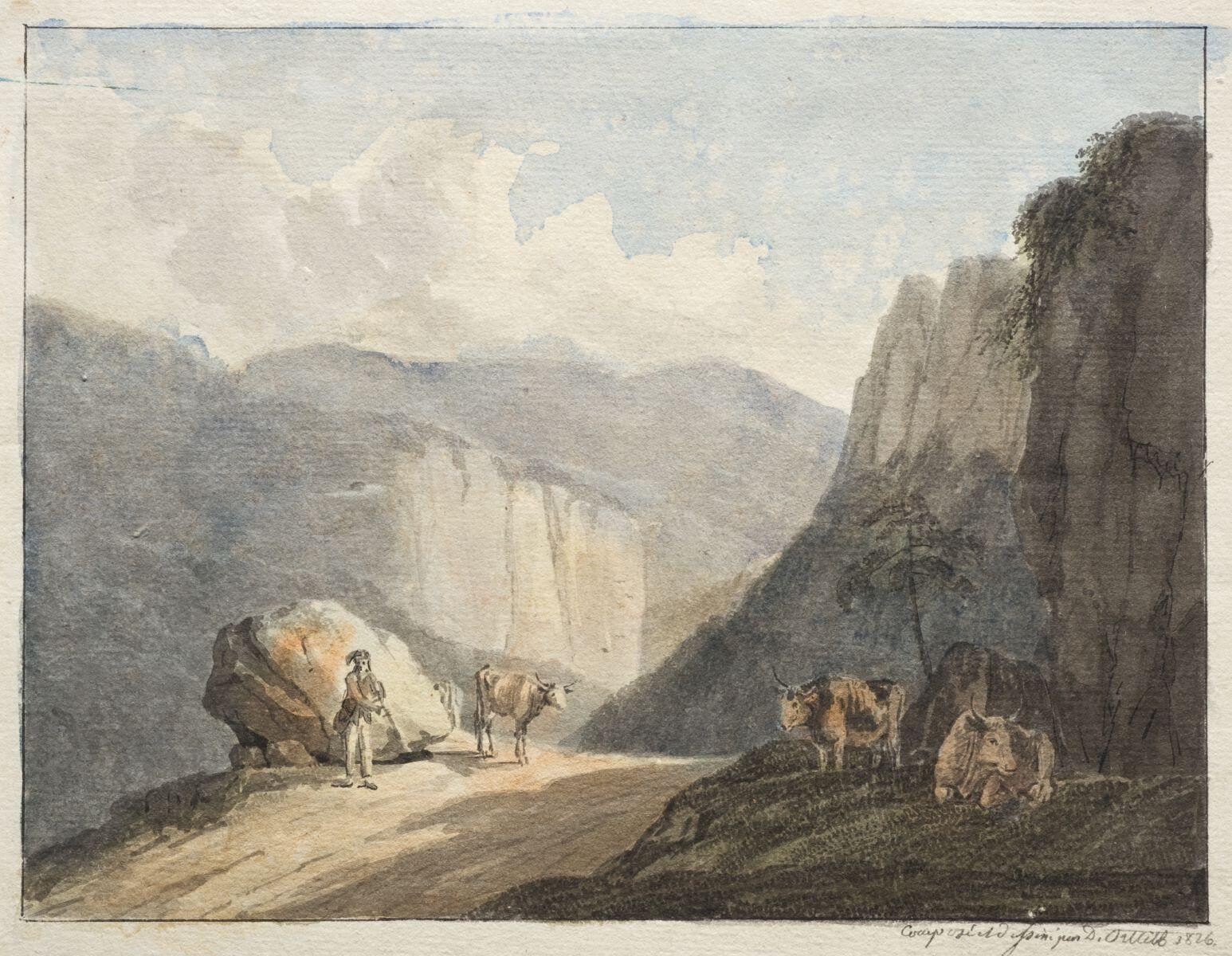 Route de montagne, David Ortlieb, 1826 achevé en