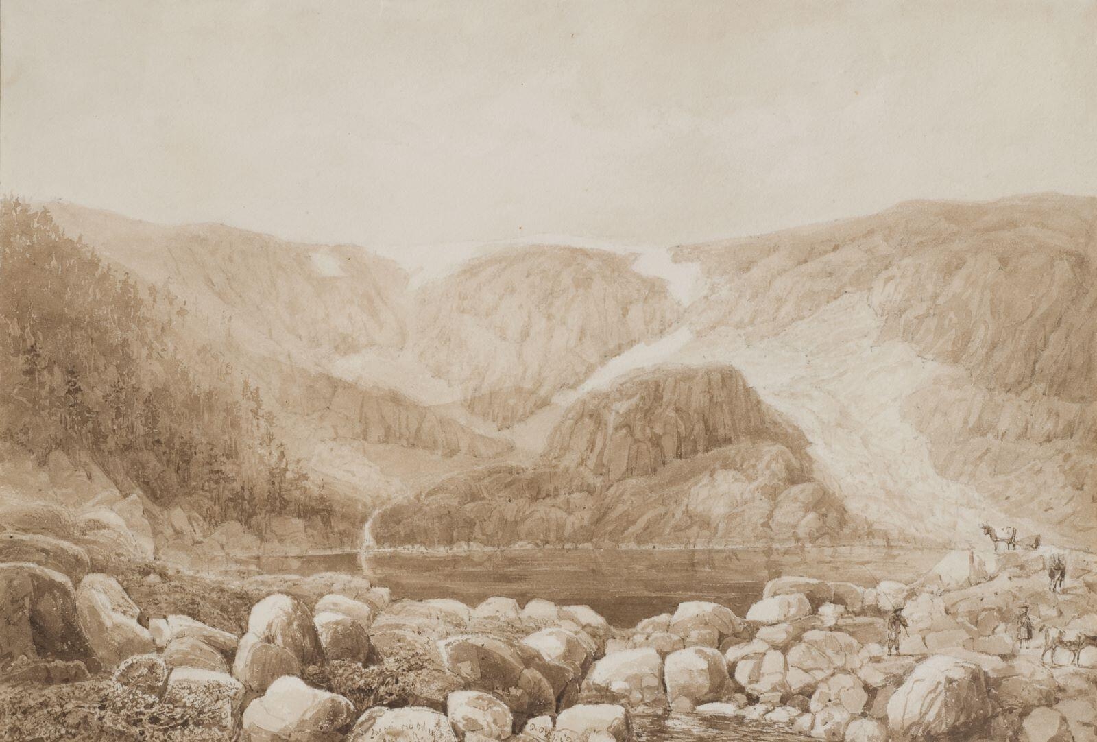 Vue du Lac Noir, région d'Orbey, David Ortlieb, 1853 ?
