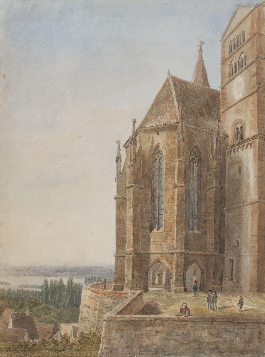 L'église de Vieux-Brisach, David Ortlieb, 1848 ?
