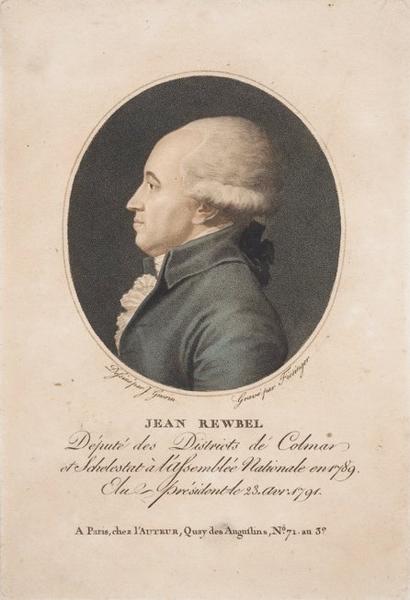 Profil de Jean Rewbell, Jean Urbain Guerin, 1791 vers