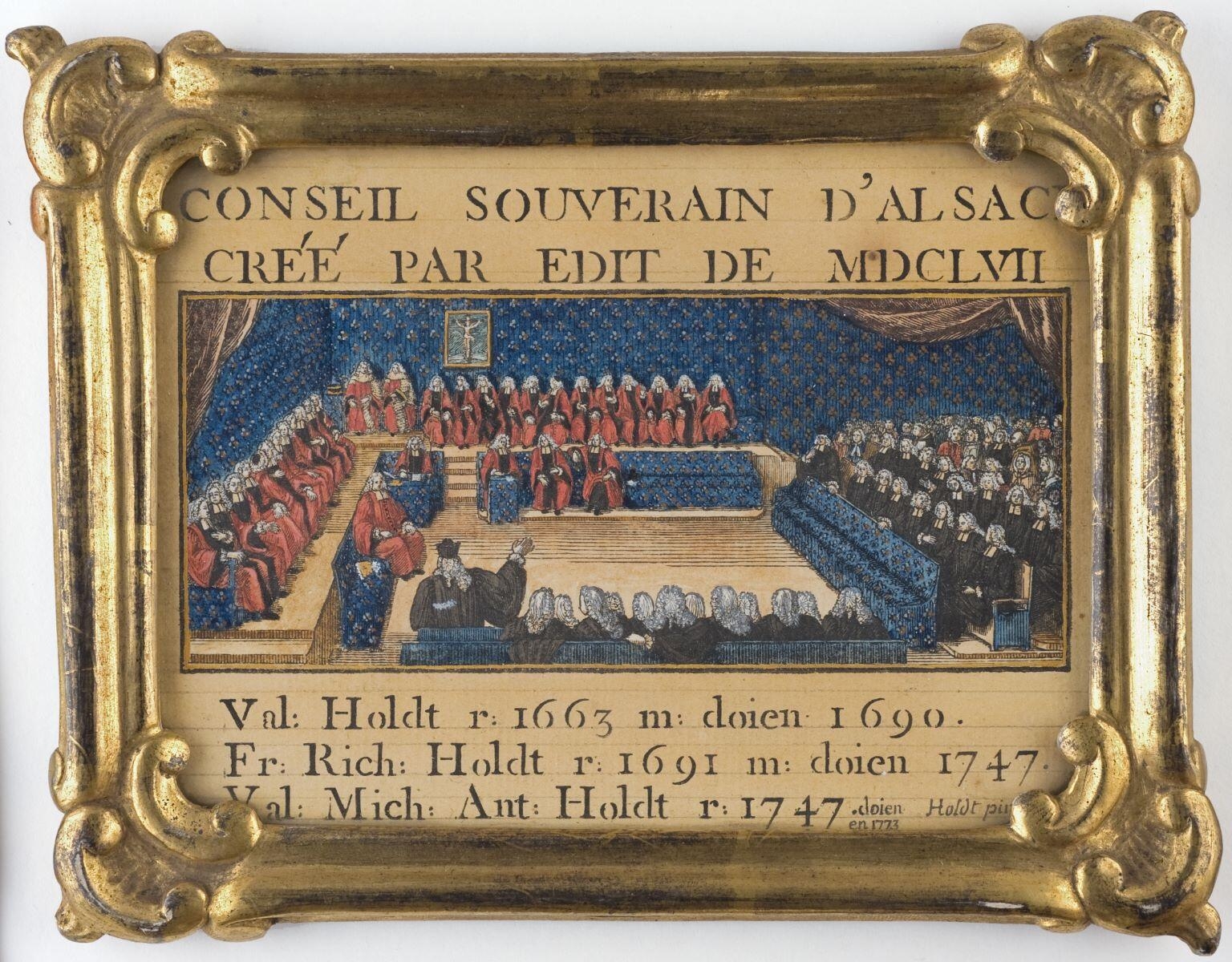Audience solennelle du conseil souverain d'Alsace, Jean-Michel Papillon, 1760 vers
