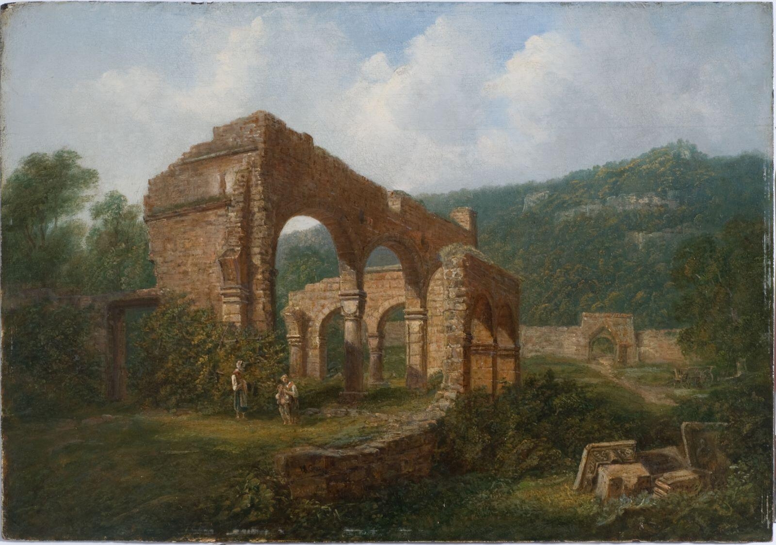 Ruines de l'abbaye de Marbach, David Ortlieb, 1860 vers