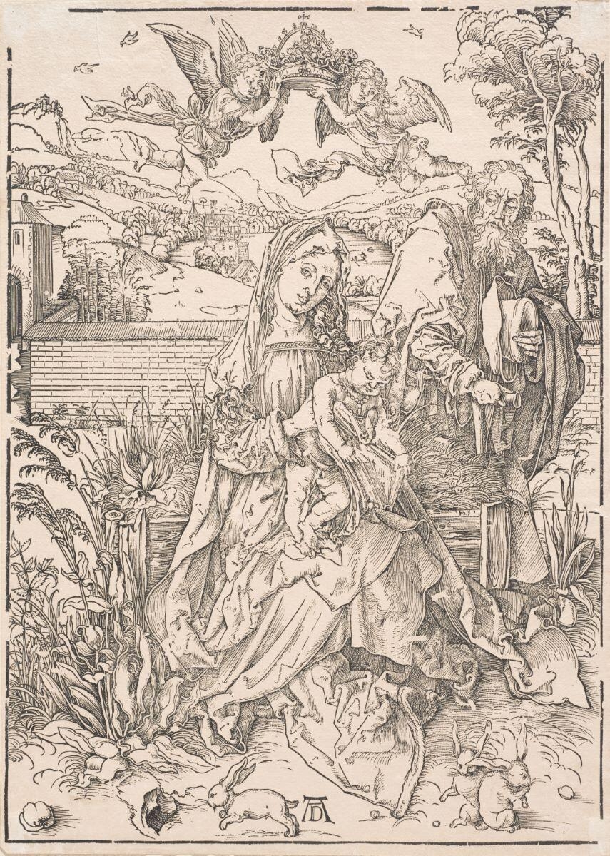 La Sainte Famille aux trois lapins, Albrecht Dürer, 1497