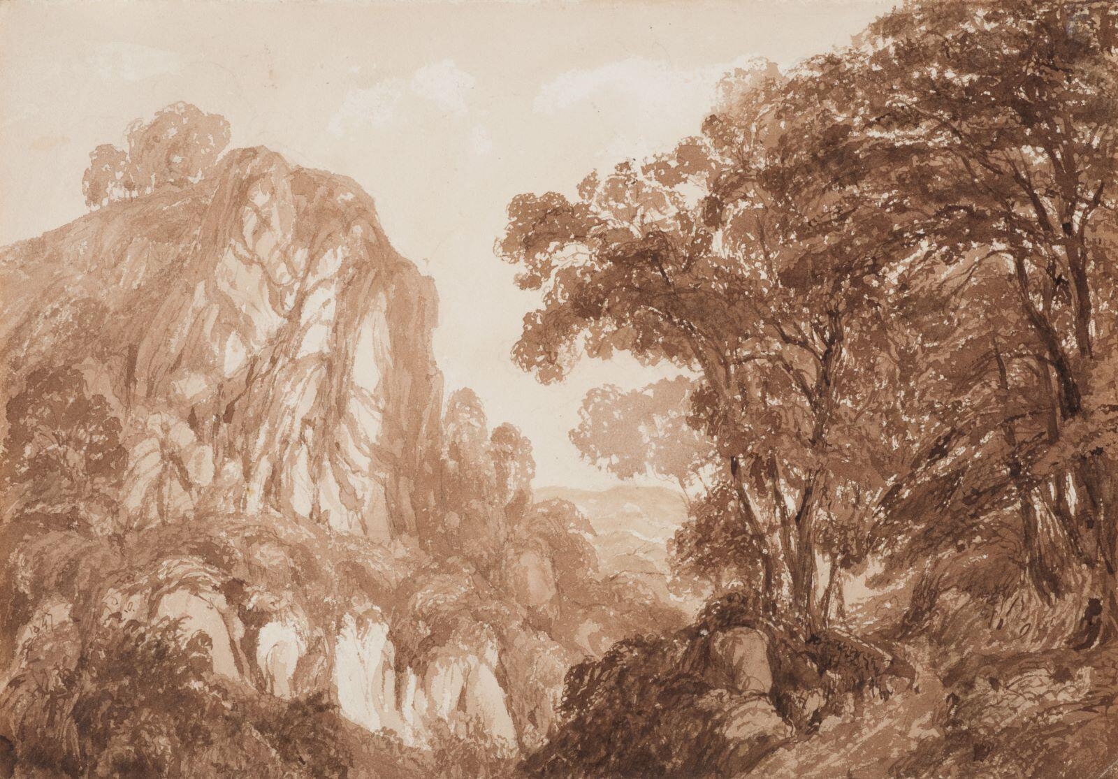 Paysage de la vallée de Munster, David Ortlieb, 1850 vers