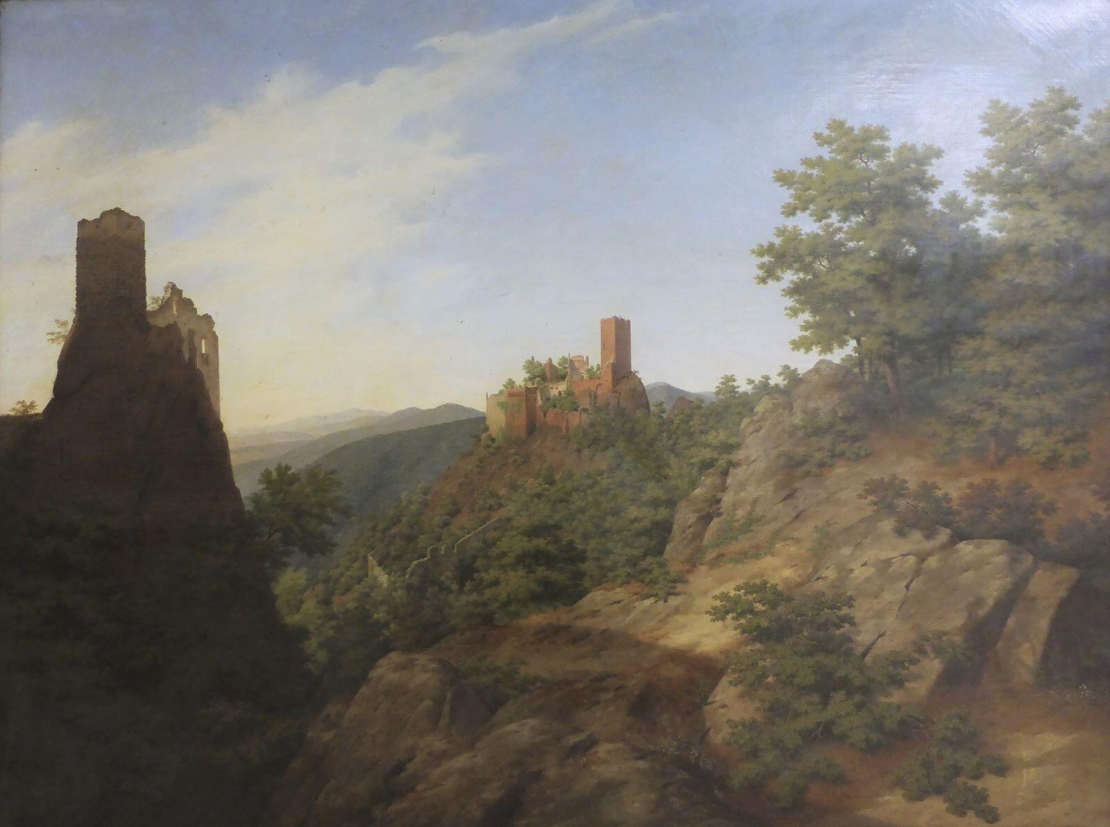 Paysage avec le château de Ribeauvillé, Henri Lebert, 1830-1840