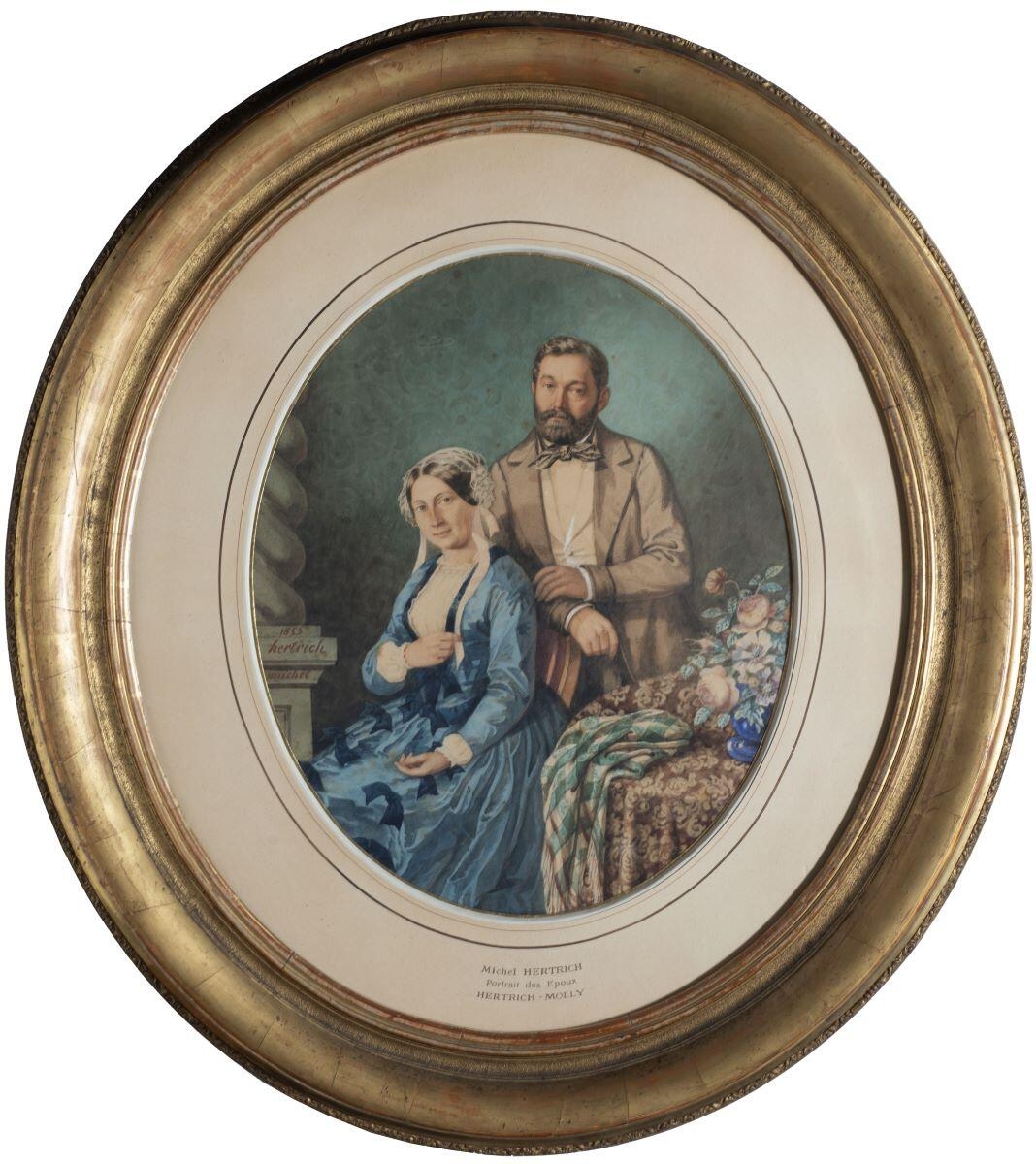 Portrait de François Hertrich et Françoise-Thérèse Molly, Michel Hertrich, 1853