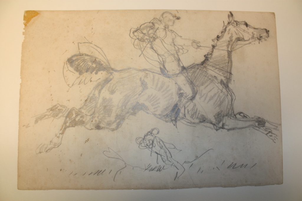 Cheval au galop avec piqueur_1