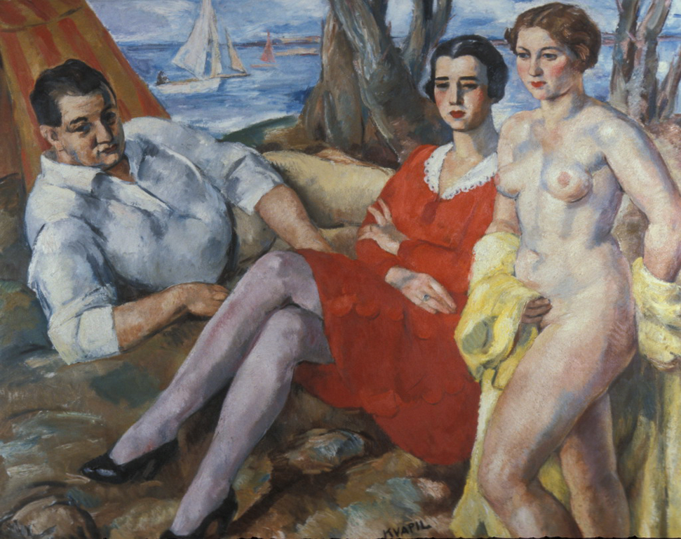 "Le peintre, sa femme et son modèle" ou "Au bord de la mer"_0