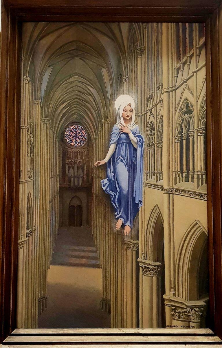 La Vierge en lévitation dans la nef de Notre-Dame d'Amiens_0