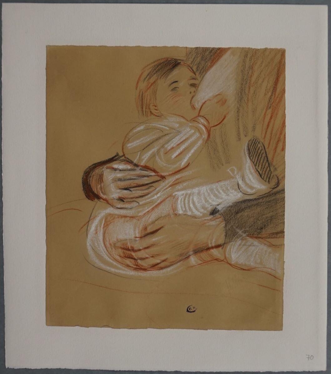 Bébé au sein maternel, Paul César Helleu, 4e quart 19e siècle, 1er quart 20e siècle